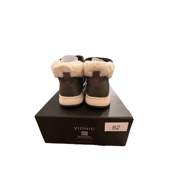 Vionic Women's Olive Norwood Faux Fur Water-Repellent Suede Boots Size 8 - Picture 8 of 12